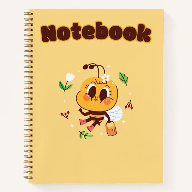 cute bee 💛✨🧡🥨 notebook (Front)