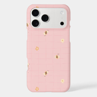 Cute Bee Pattern | Pastel Floral Aesthetic Design iPhone 17 Pro Max Case