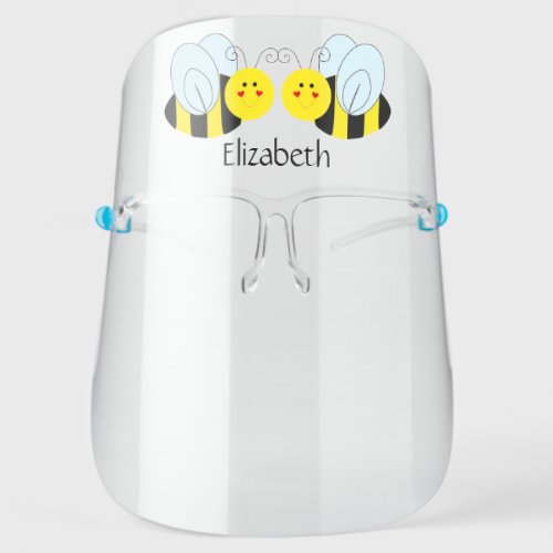 Cute Bee Personalized Face Shield