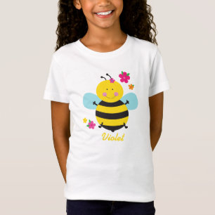 Cute Bee Personalized Girl Shirt