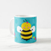 Cute Bee Personalized Mug (Front Left)