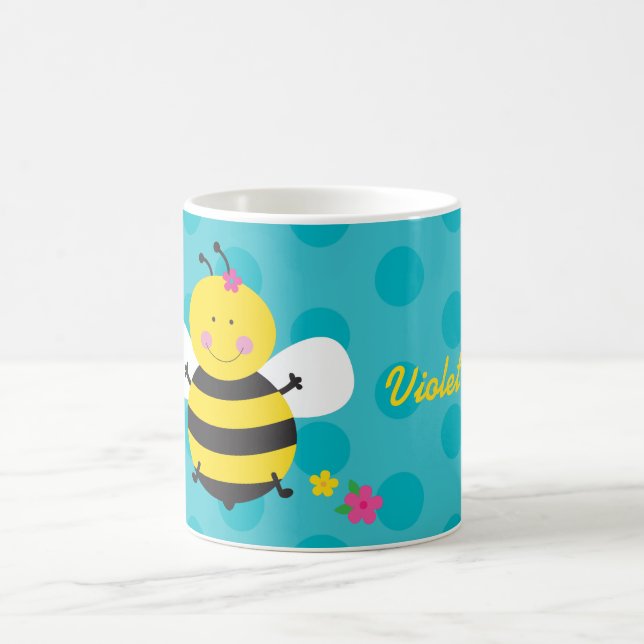 Cute Bee Personalized Mug (Center)