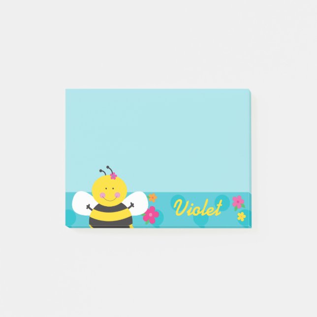 Cute Bee Personalized Notes (Front)