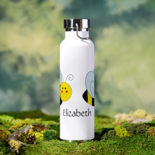 Cute Bee Personalized Water Bottle