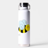 Cute Bee Personalized Water Bottle (Back)