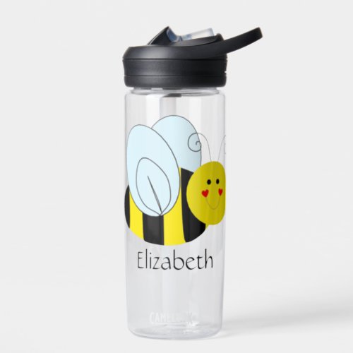 Cute Bee Personalized Water Bottle