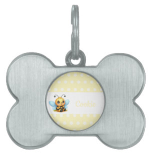 Cute Bee Pet ID Tag