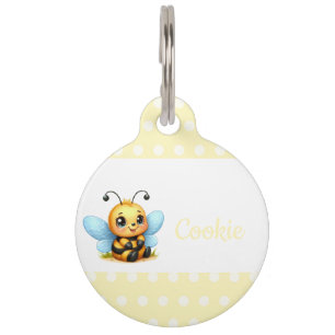 Cute Bee Pet ID Tag
