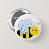 Cute Bee Pinback Button (Front & Back)