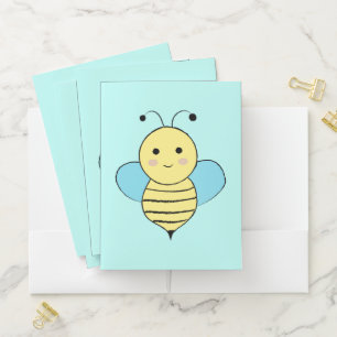 Cute Bee  Pocket Folder