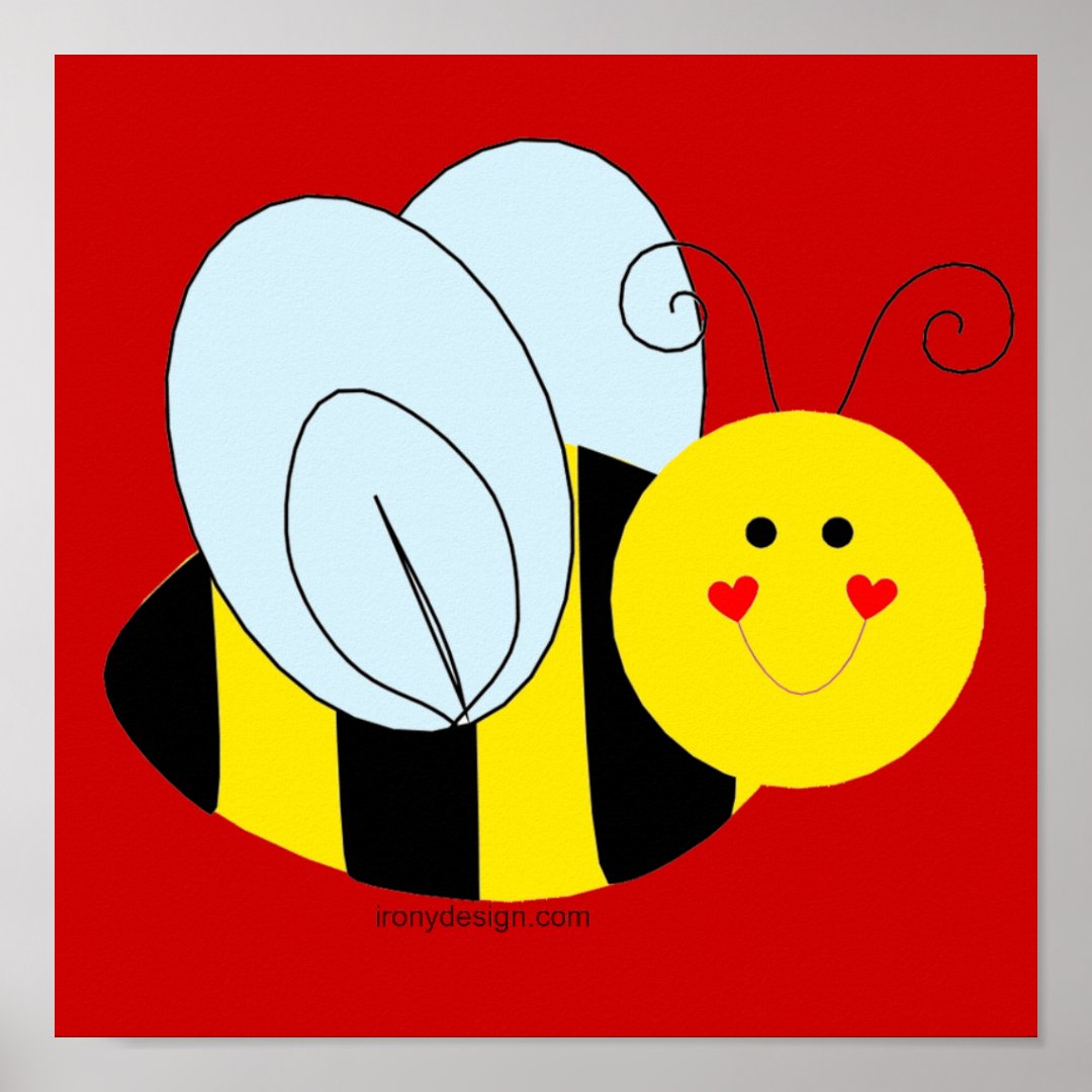 Cute Bee Poster | Zazzle