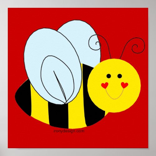 Cute Bee Poster