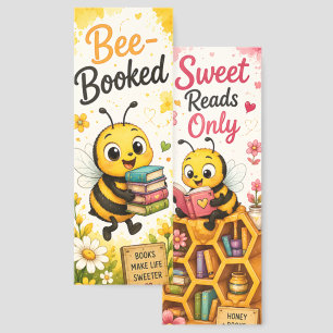 Cute Bee Reading Bookmarks