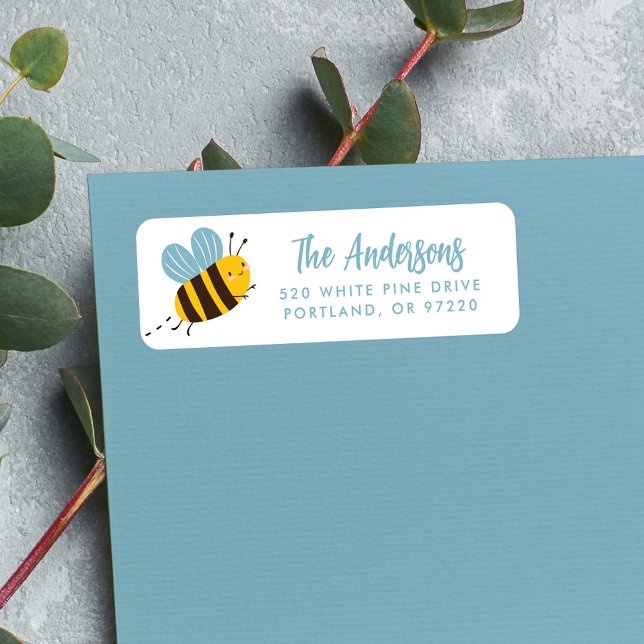 Cute Bee Return Address Label (Creator Uploaded)
