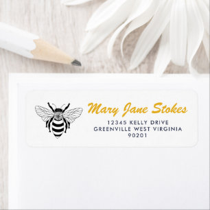 Cute Bee Return Address Label   Personalized 