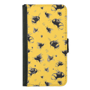 Cute Bee Samsung Phone Wallet Case for Her
