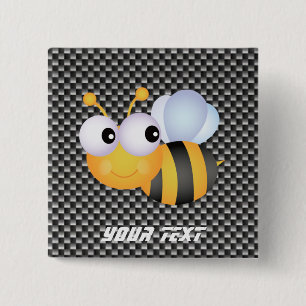 Cute Bee; Sleek Button