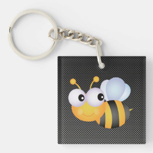 Cute Bee; Sleek Keychain