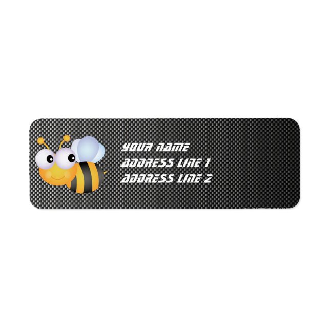 Cute Bee; Sleek Label (Front)