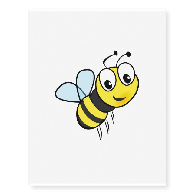Cute Bee Temporary Tattoos (Front)