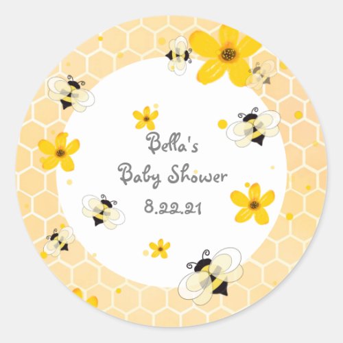 Cute Bee Themed Sticker