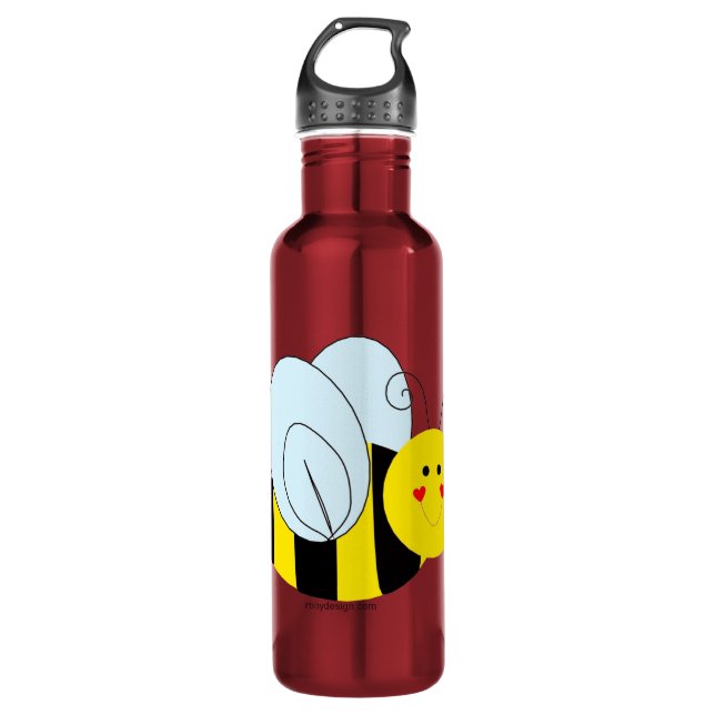 Cute Bee Water Bottle (Front)
