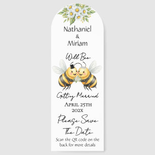 Cute Bee Wedding Save The Date Bookmarks
