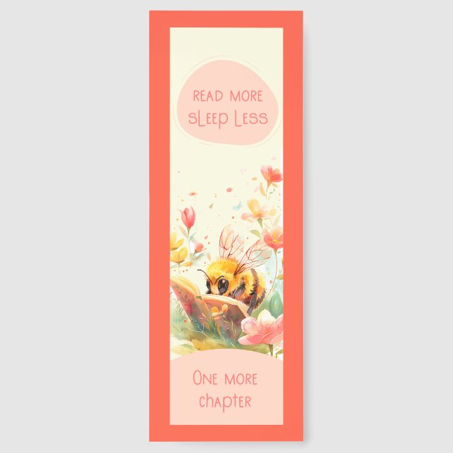 Cute Bee With Quote Bookmarks (Back)