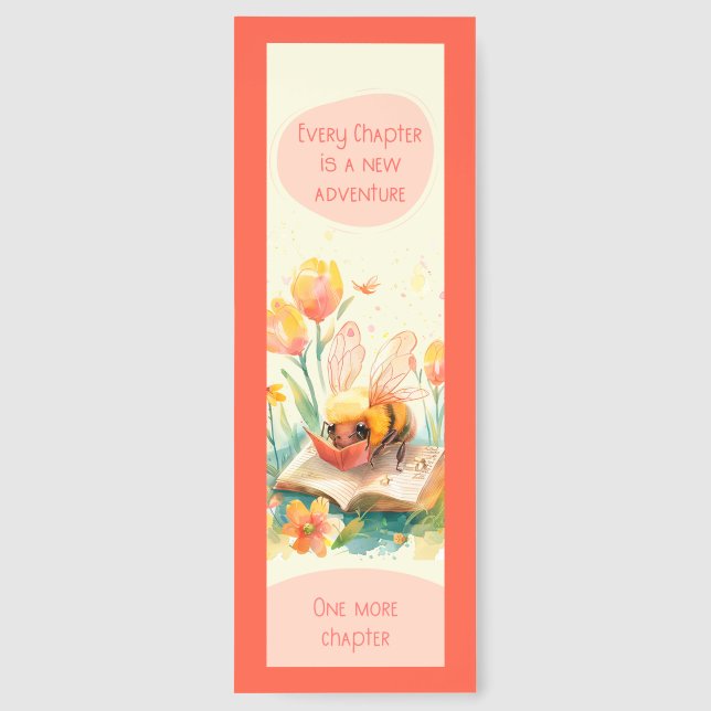 Cute Bee With Quote Bookmarks (Back)