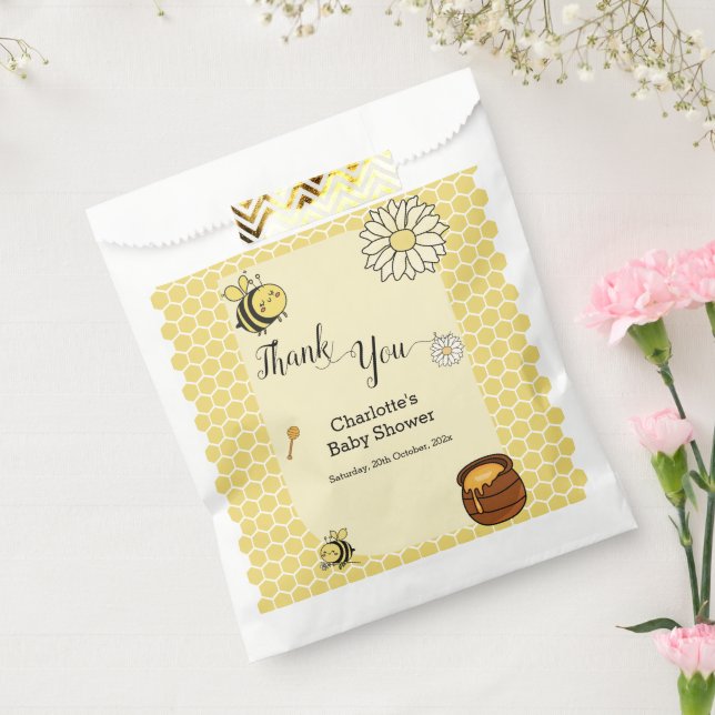 Cute Bee with Sweet Honey Baby Shower Favor Bag (Sealed)