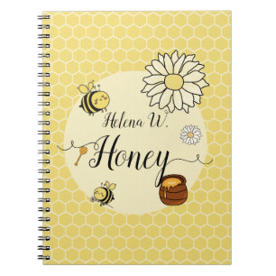 Cute Bee with Sweet Honey Notebook