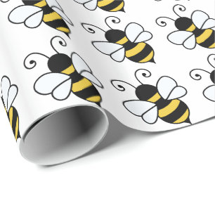 Cute bee wrapping paper