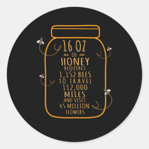 Cute Beekeeping Bee Quote Beekeeper Honey Lover Classic Round Sticker