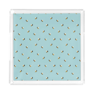 cute bees acrylic tray