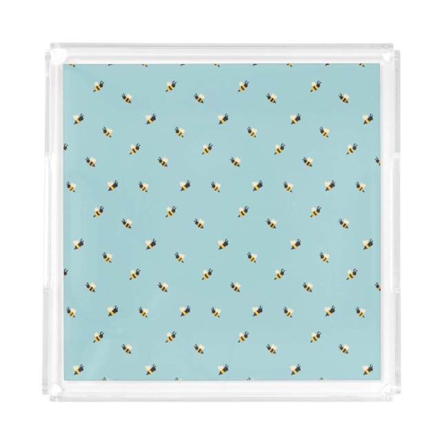  cute bees acrylic tray (Front)