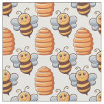 Cute Bees and Beehives –  Nature-Inspired Pattern Fabric