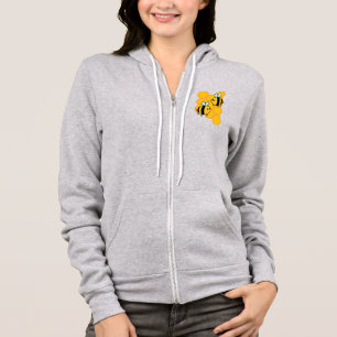 Cute Bees And Honeycomb Design Hoodie