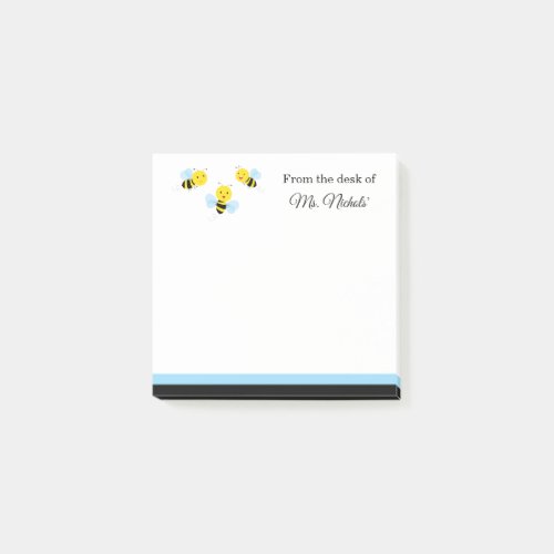 Cute Bees Classroom Poster Post_It Notes 3 x 3 Post_it Notes