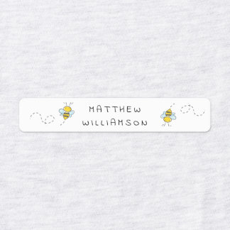 Cute Bees Custom Name Clothing  Kids' Labels