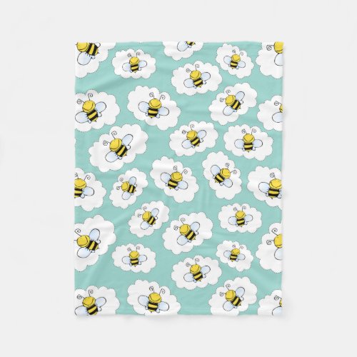 Cute Bees fleece blankets