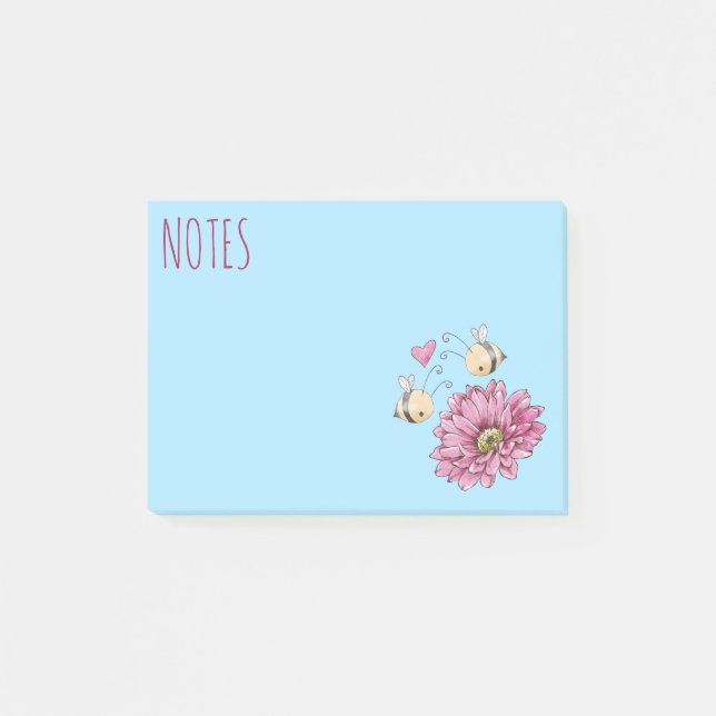 Cute Bees Flower Notes (Front)