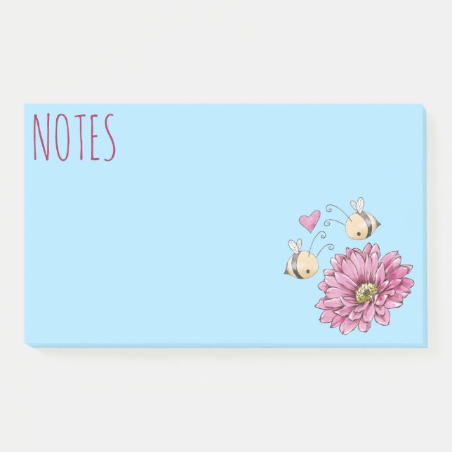Cute Bees Flower Notes (Front)