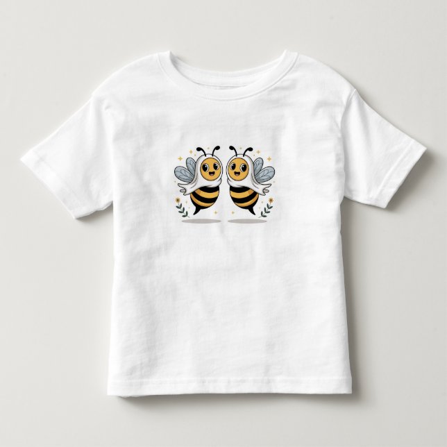 Cute Bees Illustration for Kids Toddler T-shirt (Front)