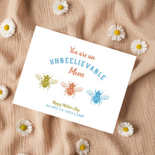 Cute Bees Mother's Day Holiday Card