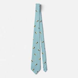 cute bees neck tie