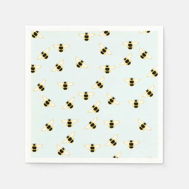 Cute Bees Paper Napkins (Front)