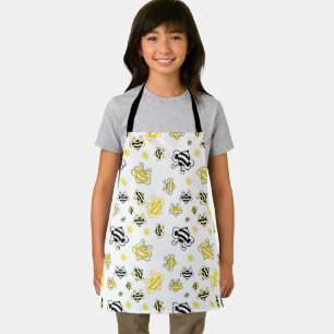 Cute Bees Pattern Apron – Honey Bee Kitchen Gift –