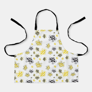 Cute Bees Pattern Apron – Honey Bee Kitchen Gift –