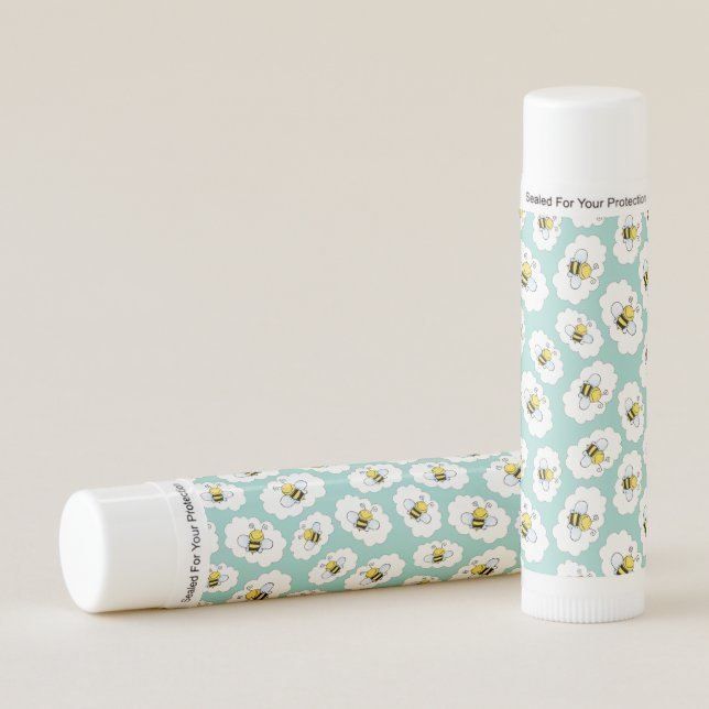 Cute Bees Pattern lip balm (Front)