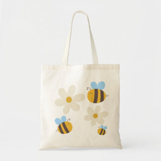 Cute Bees with a white Flowers Tote-Bag Tote Bag